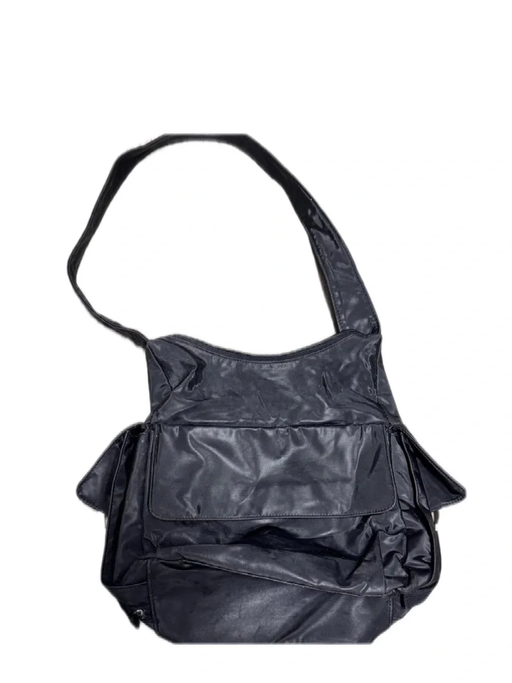 St. John's Bay Black Nylon Shoulder Satchel